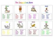 English Worksheet: The Comparatives Game