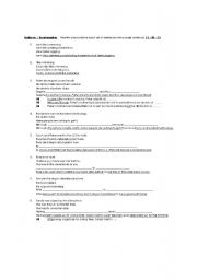 English worksheet: Sentence Synthesis 
