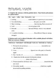 English Worksheet: Phrasal verbs exercices