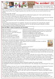English Worksheet: The accident