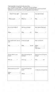 English worksheet: Activities in the past 