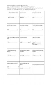 English Worksheet: Activities in the past 