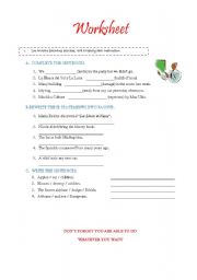 English Worksheet: Who discovered America?