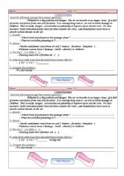 English Worksheet: comprehension
