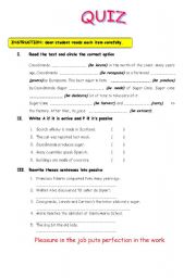 English worksheet: Passi voice 