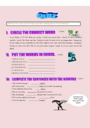 English worksheet: adverbs of manners