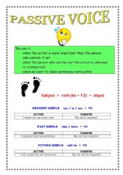 English worksheet: passive voice