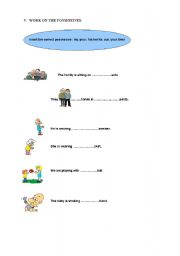 English Worksheet: POSSESSIVES