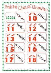 English Worksheet: Santa Claus Domino