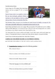 English Worksheet: READING COMPREHENSION - BARACK OBAMA 