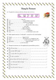 English Worksheet: Simple future