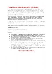 English Worksheet: Board games