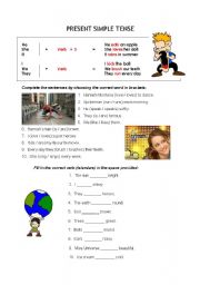 English worksheet: Present Simple Tense