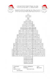 English Worksheet: Christmas wordsearch