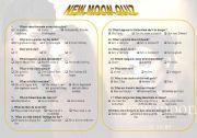 English Worksheet: New moon movie quiz