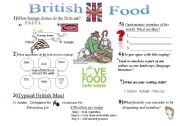 English Worksheet: British Food