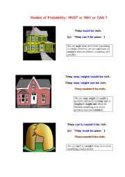 English Worksheet: Modals of probability (easy)