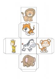 English Worksheet: ANIMAL dices