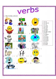 English worksheet: Verbs