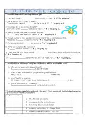 English Worksheet: FUTURE F0RMS