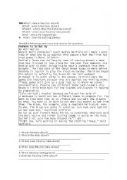 English Worksheet: 5W1H reading comprehension