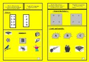 English worksheet: test for primary one