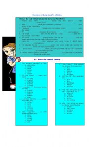 English worksheet: Various exercises model 
