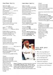 English Worksheet: GunsnRoses - Dont Cry 