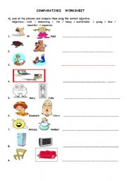 English Worksheet: comparatves