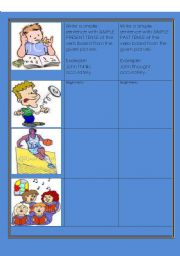 English worksheet: Simple Present and Past Tense of the Verb