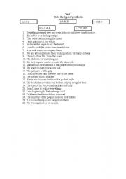 English worksheet: Predicate