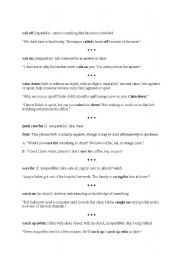 English Worksheet: Phrasal Verbs