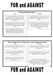 English Worksheet: Argument Writing - Mix n Match