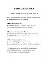 English Worksheet: frecuency adverbs