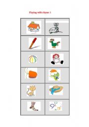 English worksheet: Playing with rhyme