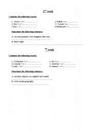 English Worksheet: spelling