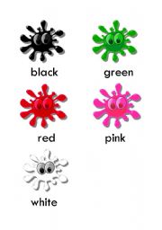 English Worksheet: color flash cards 