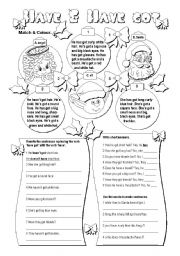 English Worksheet: Have & Have got