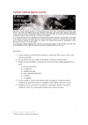 English Worksheet: combat violence against women