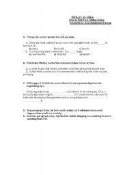 English worksheet: Excercise in vcabulary for pre-intermediate