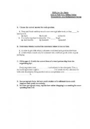 English Worksheet: Excercise in vcabulary for pre-intermediate