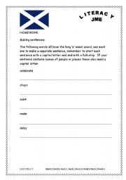 English worksheet: St Andrews Day worksheet/extension activity