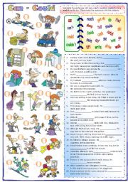 English Worksheet: Can - Could (2)