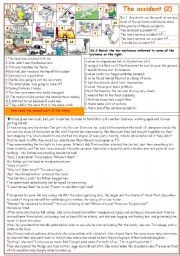 English Worksheet: The accident (2)