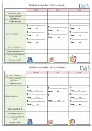 English Worksheet:  comparing schools in different countries