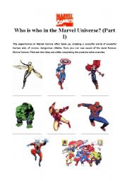 Marvel Comics Superheroes - Passive Voice Exercise