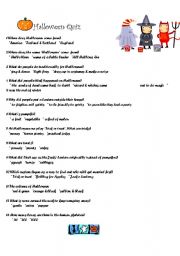 English worksheet: Halloween Quiz