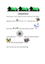 English Worksheet: Visiting the Forest