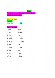 English worksheet: nouns