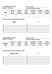 English worksheet: Frequency Adverbs